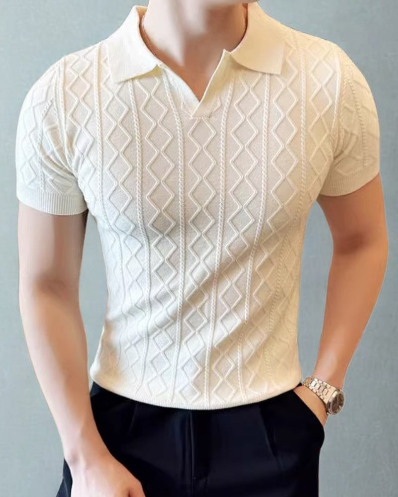 Polo Signature texturé en maille – vue 2