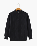 Pull tissé 100 % cachemire à demi-zip – vue 17