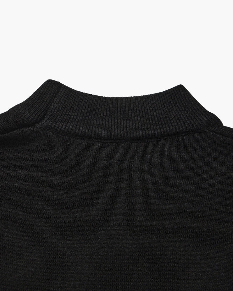 Pull essentiel côtelé à col montant – vue 4