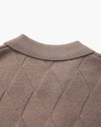 Cardigan Heritage zippé en maille losange – vue 6
