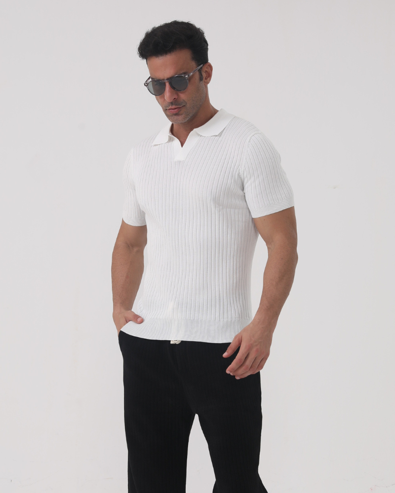 Polo Florence en coton côtelé – vue 4