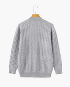 Pull tissé 100 % cachemire à demi-zip – vue 9