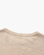Pull essentiel col rond en lin et coton – vue 7