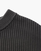 Pull col rond en maille côtelée – vue 11