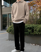 Pull en laine à boutons et demi-zip – vue 2