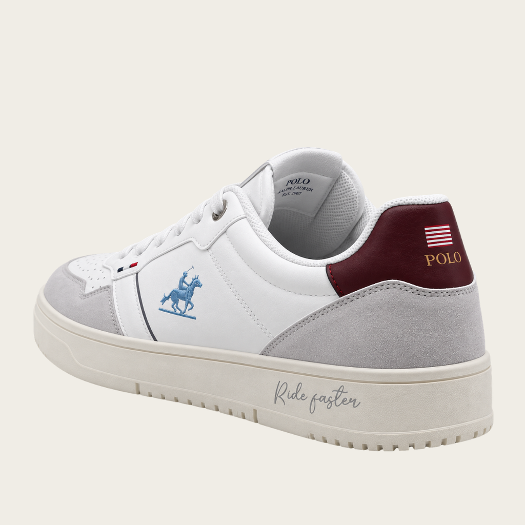 U.S. Grand Polo Court Baskets — Blanc/Bordeaux