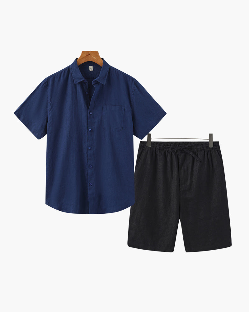 Ensemble en lin avec short – vue 6