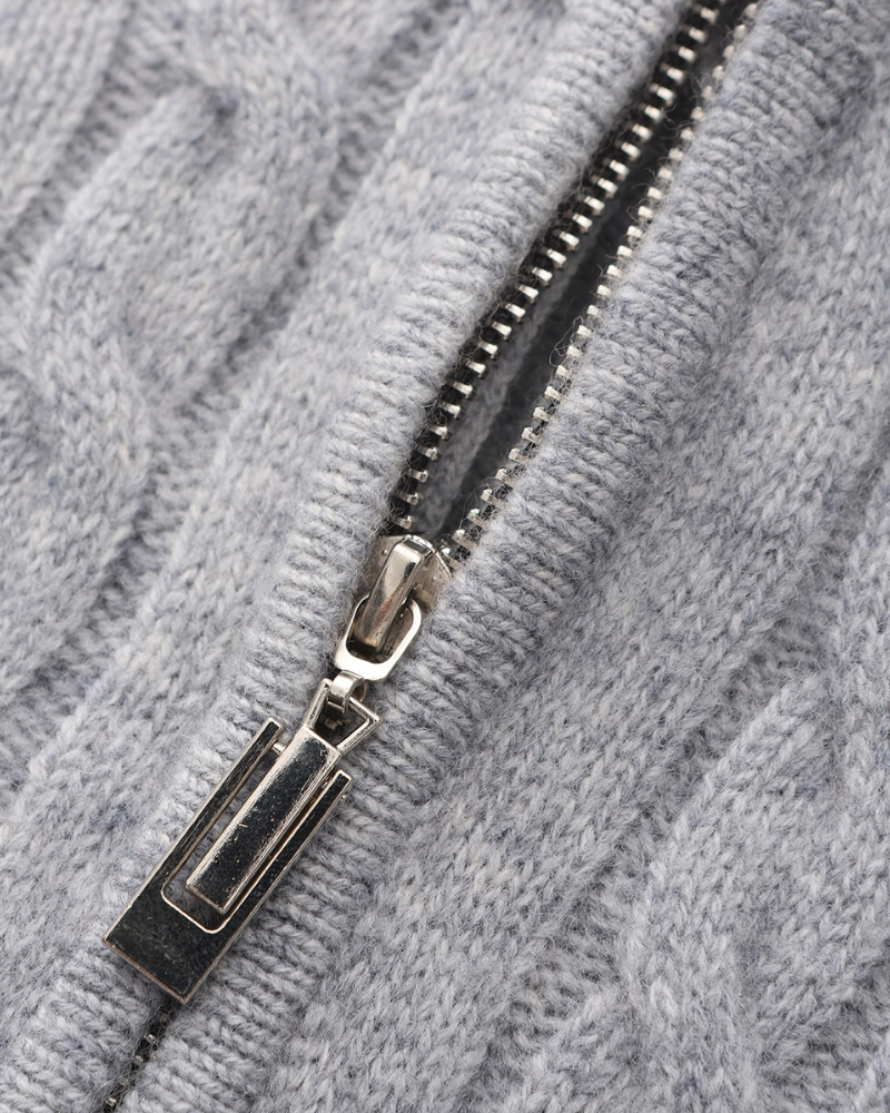 Pull tissé 100 % cachemire à demi-zip – vue 13