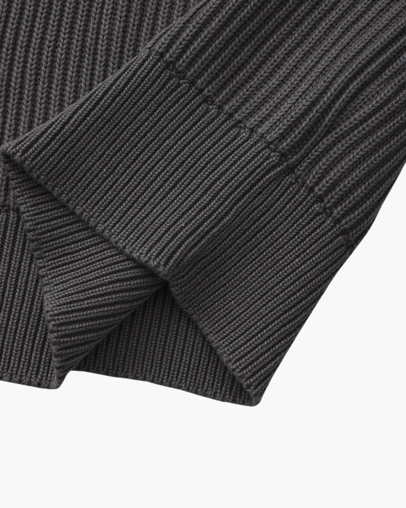 Pull col rond en maille côtelée – vue 13