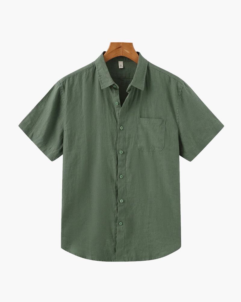 Chemise Cape Town en lin à manches courtes – vue 9