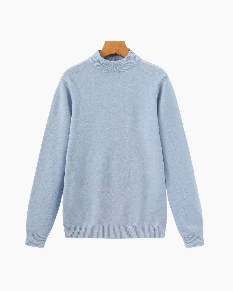 Pull essentiel côtelé à col montant – vue 7