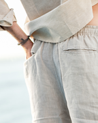 Short Casablanca premium en lin – vue 7