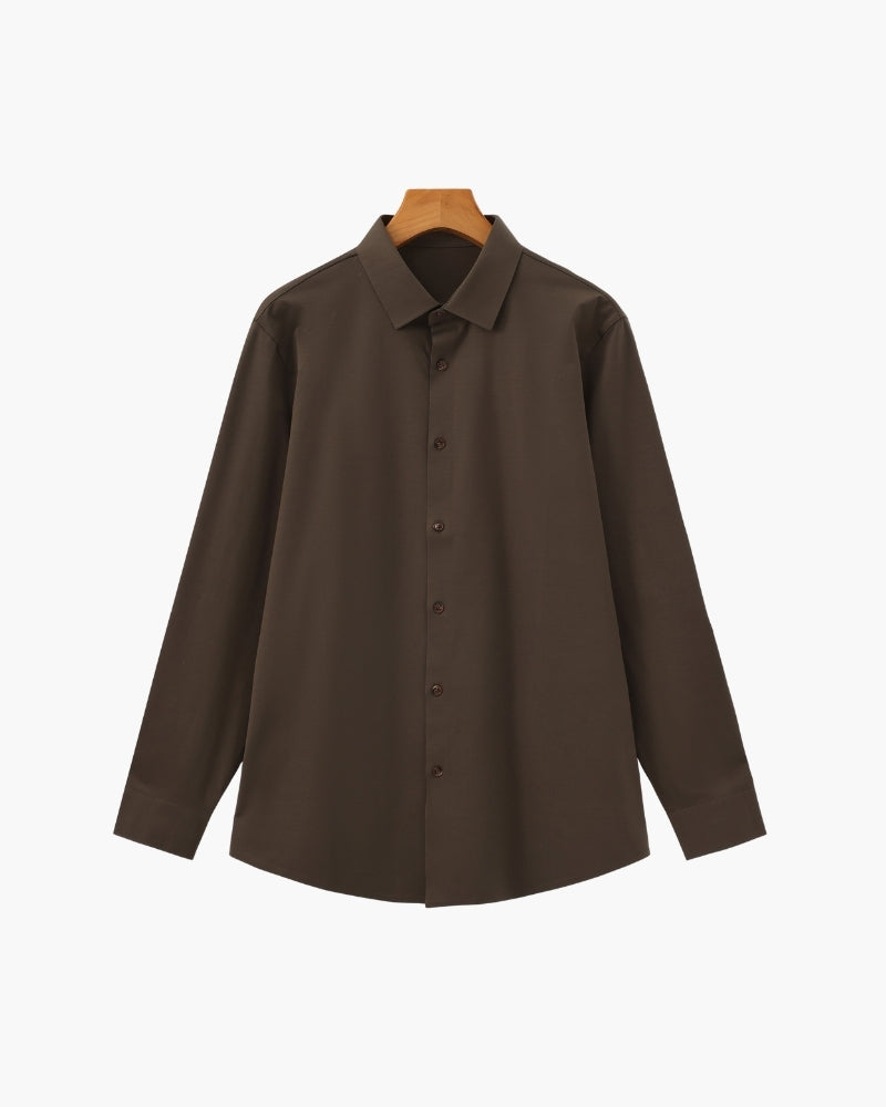 Chemise ajustée en coton extensible – vue 7