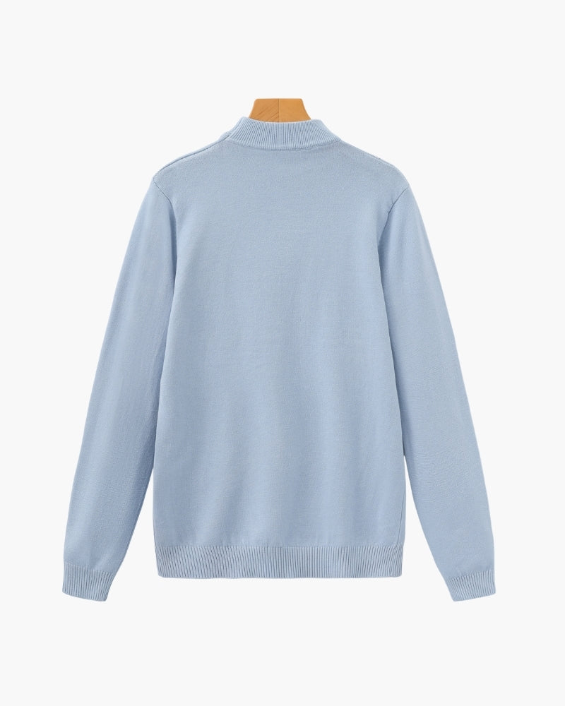 Pull essentiel côtelé à col montant – vue 8