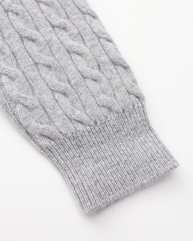Pull tissé 100 % cachemire à demi-zip – vue 14