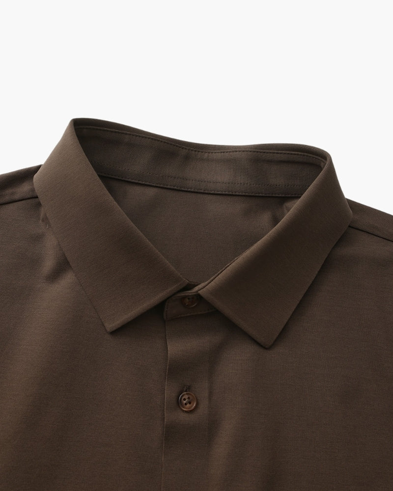 Chemise ajustée en coton extensible – vue 9