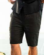 Short Casablanca premium en lin – vue 13