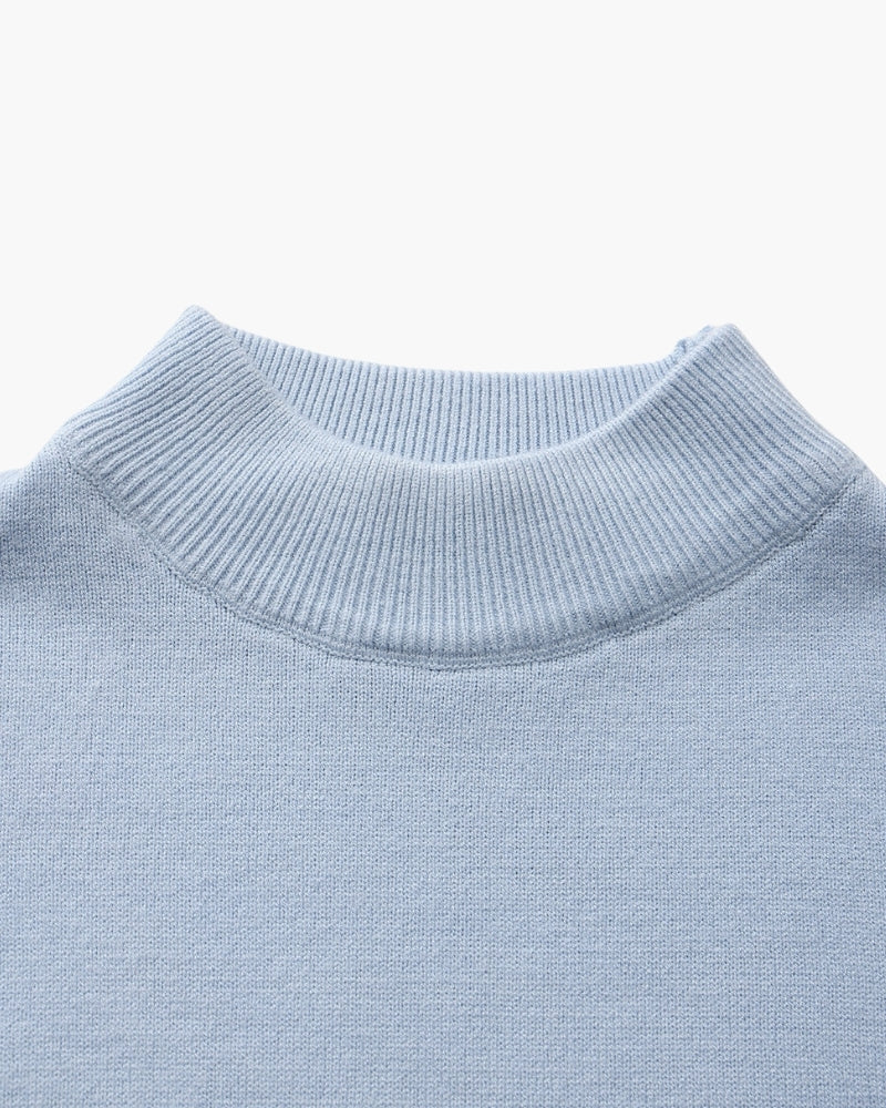 Pull essentiel côtelé à col montant – vue 9