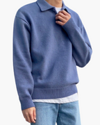 Pull en laine à boutons et demi-zip – vue 5