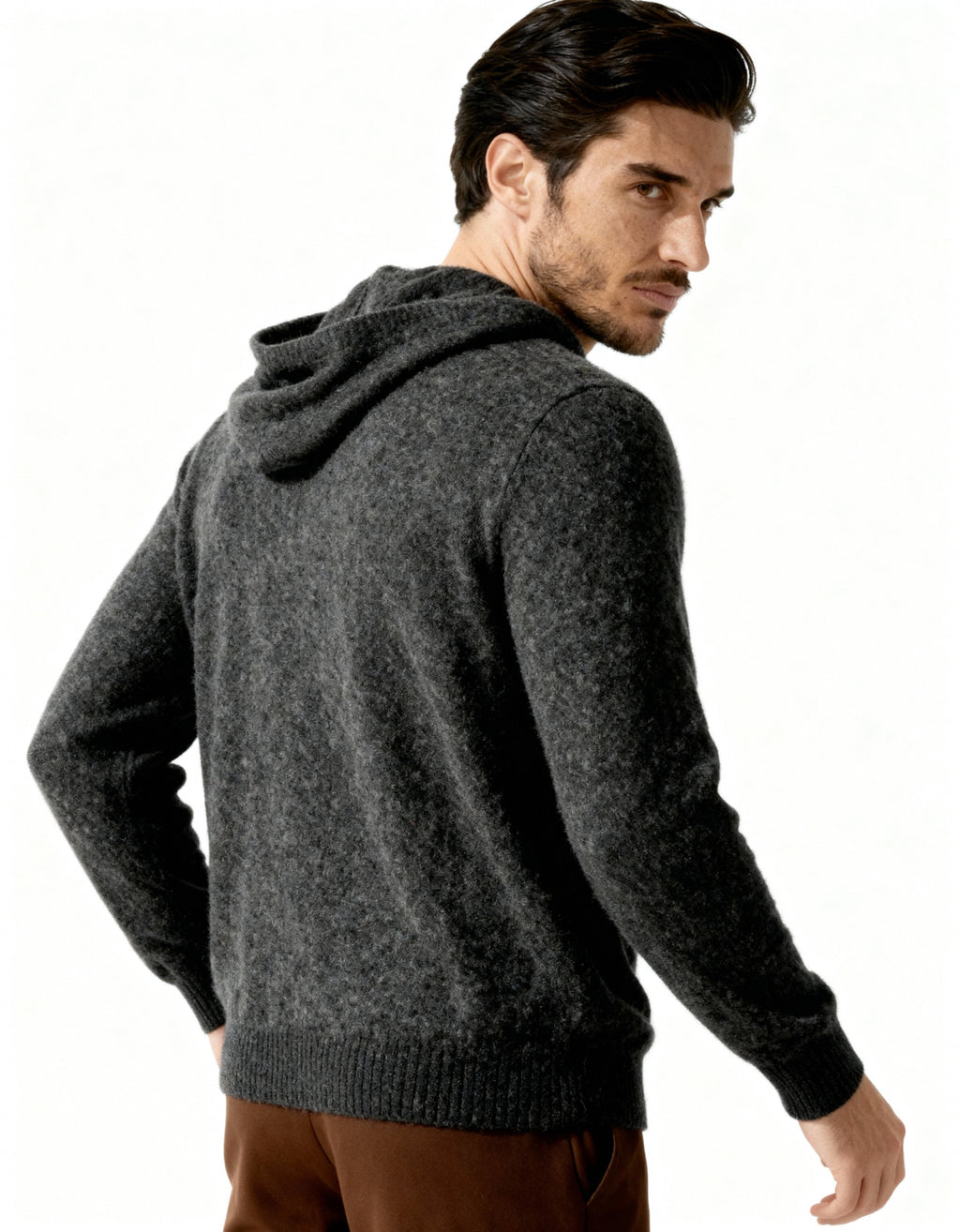 Sweat à capuche 100 % cachemire – vue 3