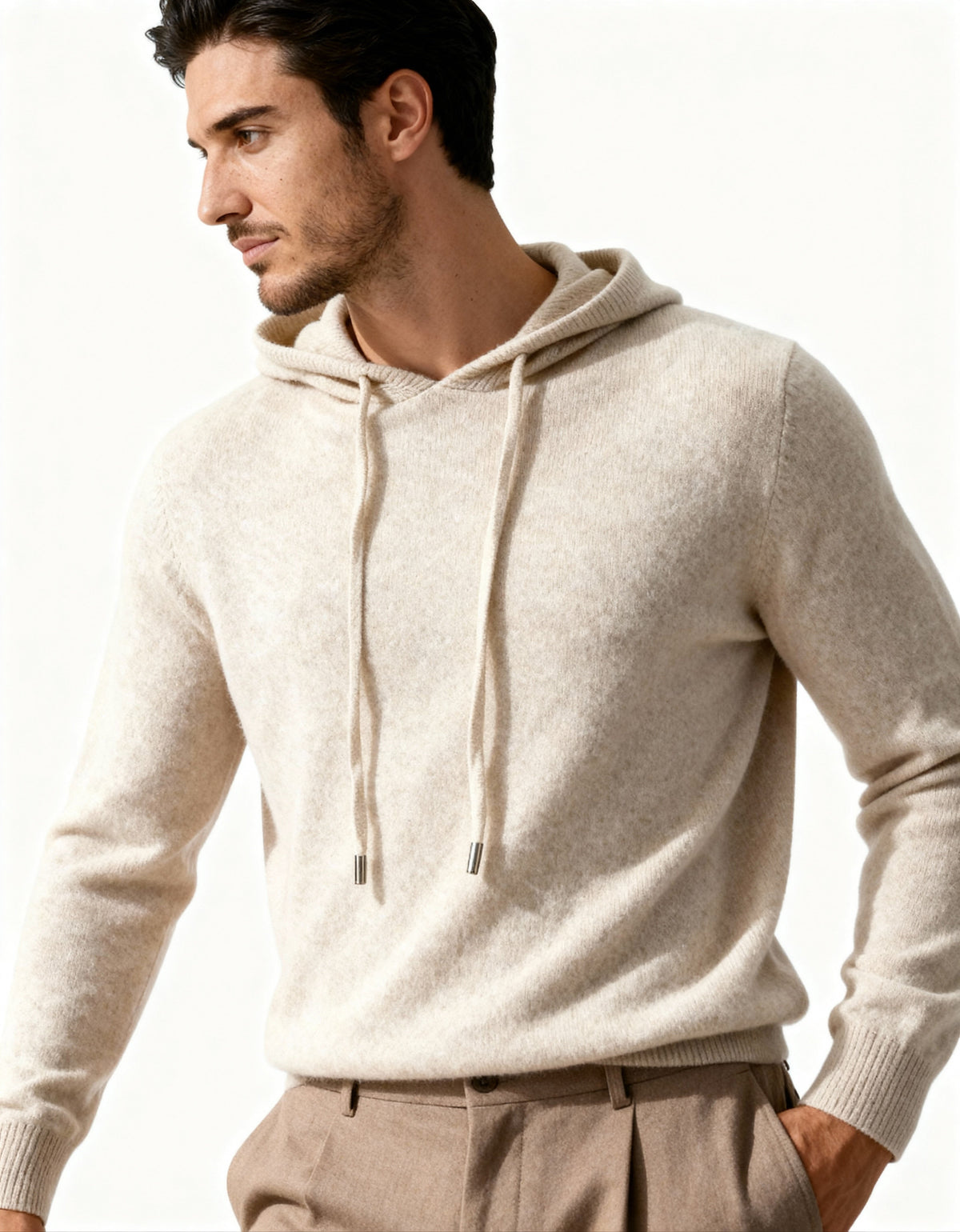 Sweat à capuche 100 % cachemire – vue 7