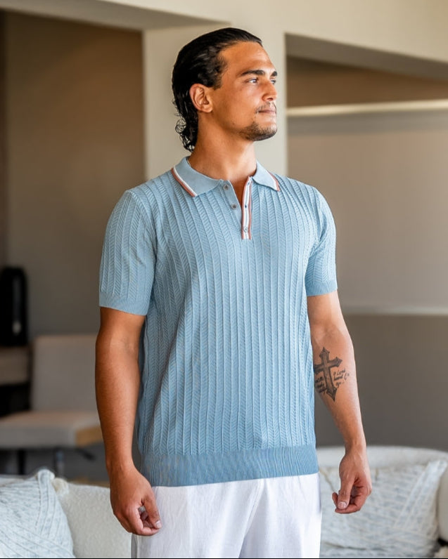 Polo Ashford en maille – vue 1