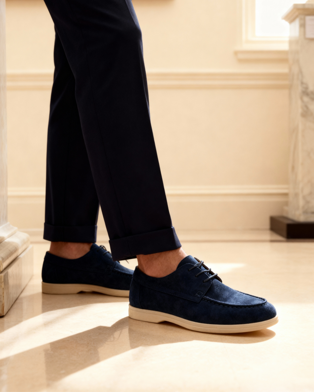 Chaussures à lacets premium en daim – vue 16
