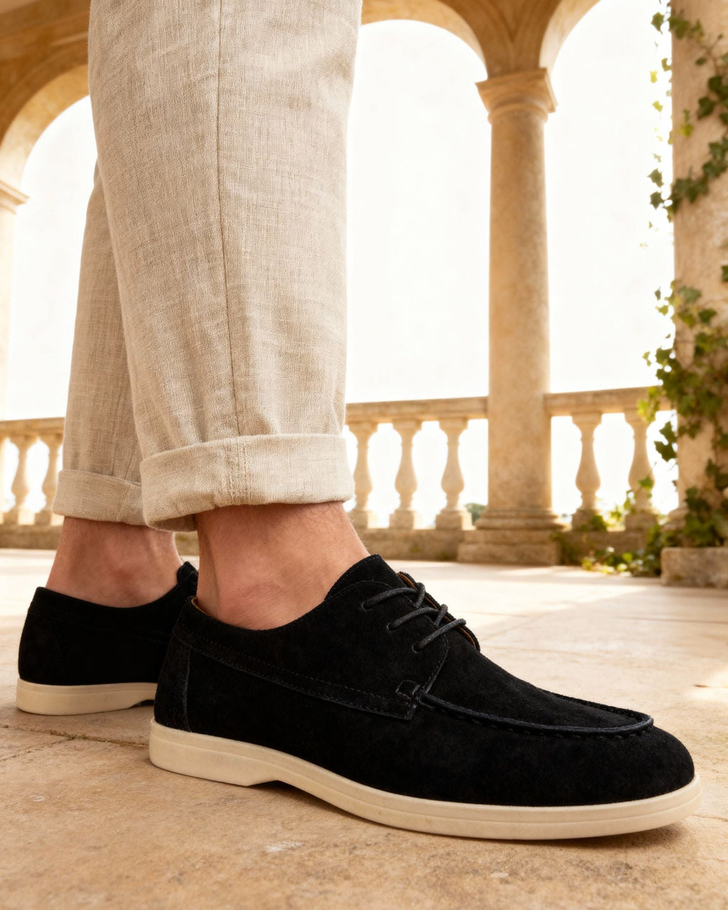Chaussures à lacets premium en daim – vue 10