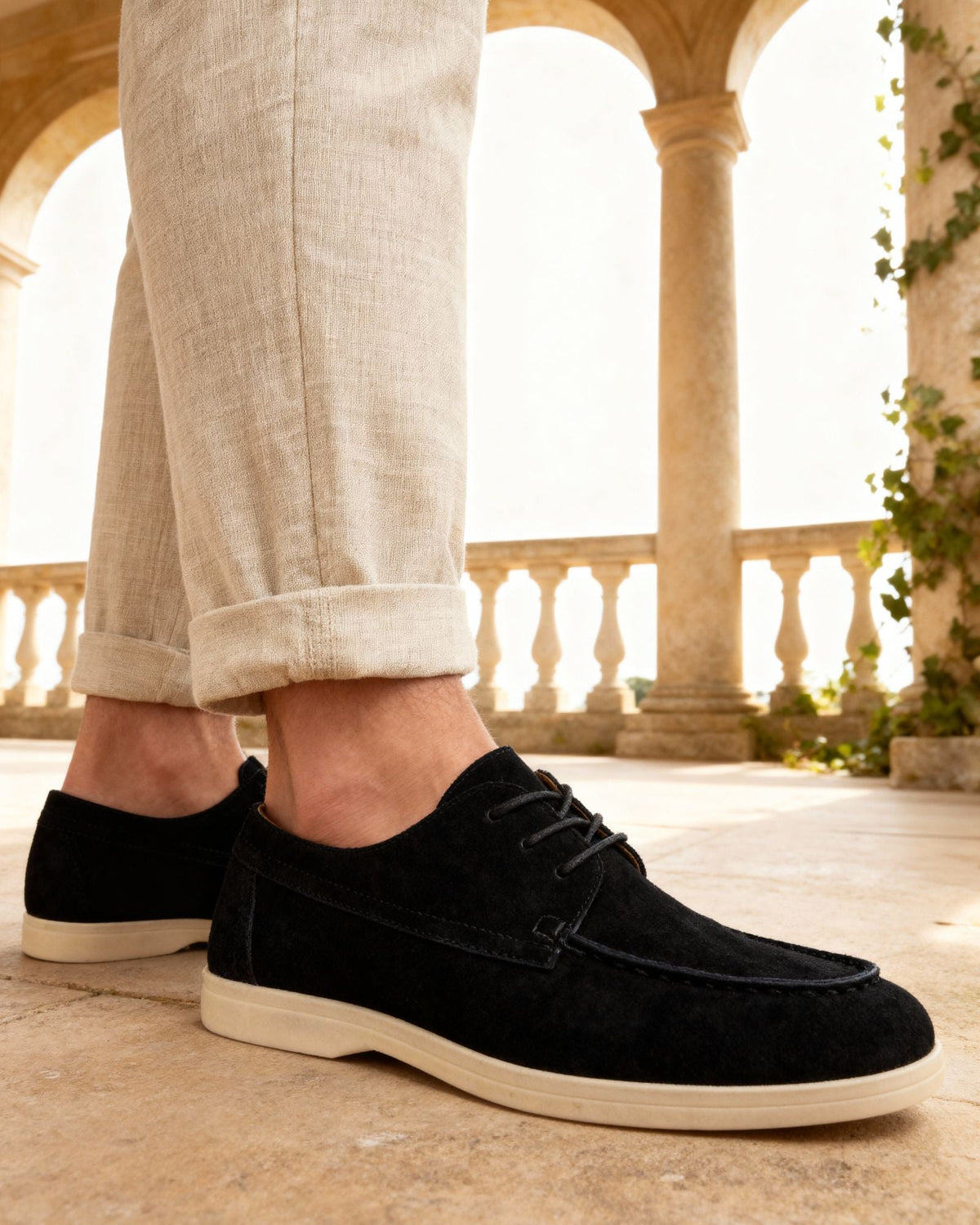 Chaussures à lacets premium en daim – vue 10