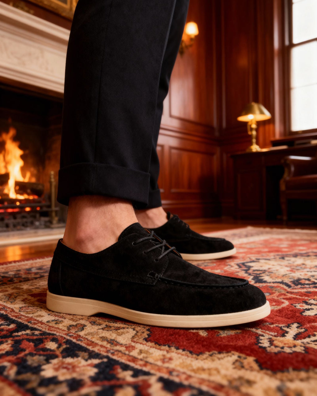 Chaussures à lacets premium en daim – vue 11