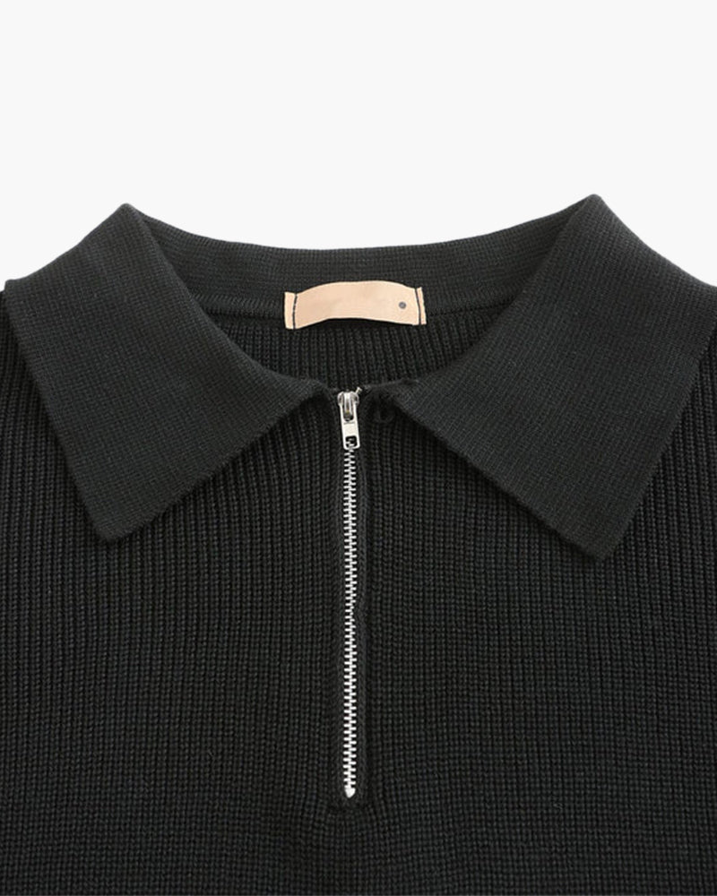 Pull Cesare à demi-zip – vue 3