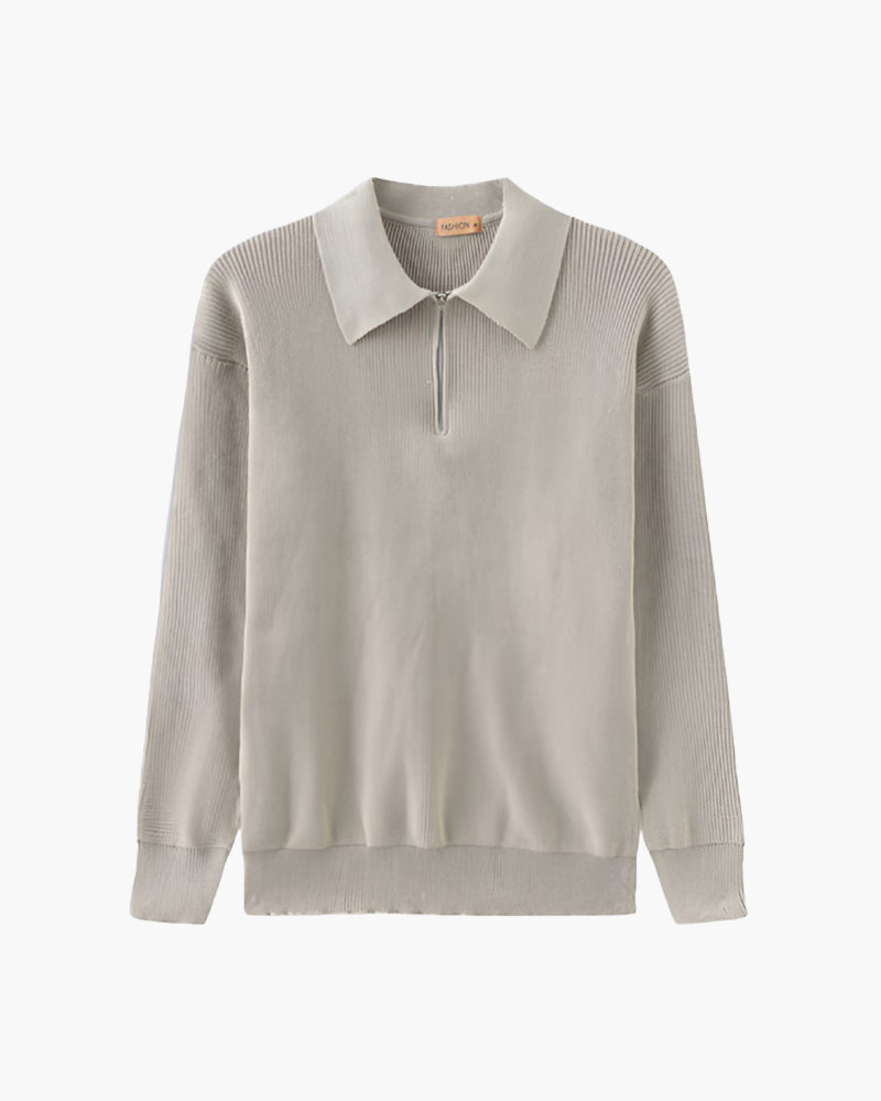 Pull Cesare à demi-zip – vue 7