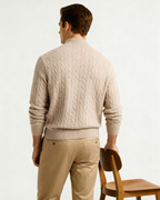 Pull tissé 100 % cachemire à demi-zip – vue 4