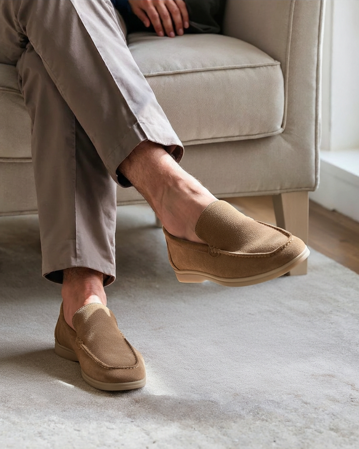 Mocassins premium en daim – vue 5