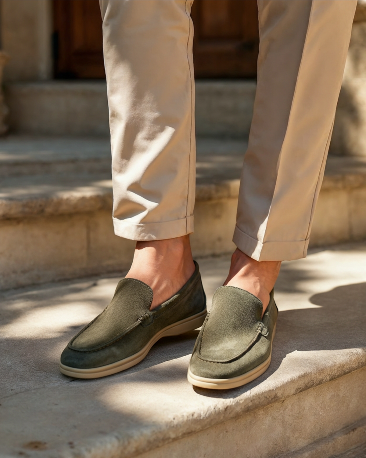 Mocassins premium en daim – vue 1