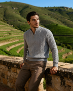 Pull tissé 100 % cachemire à demi-zip – vue 11