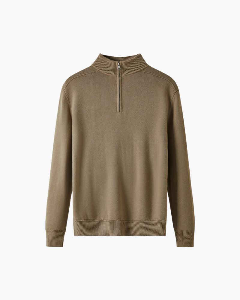 Pull zippé 100 % laine mérinos – vue 5
