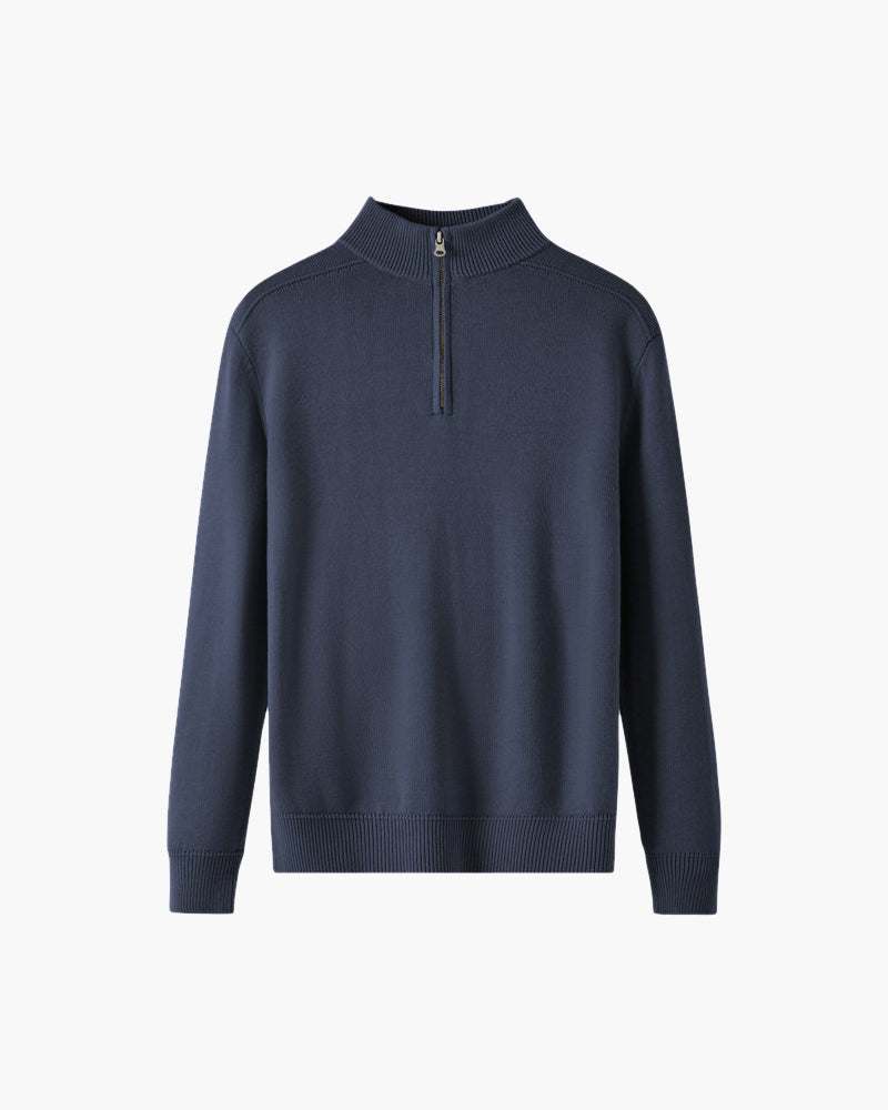 Pull zippé 100 % laine mérinos – vue 7